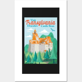 Travel Poster Transylvania, Bran castle, Dracula 1 Posters and Art